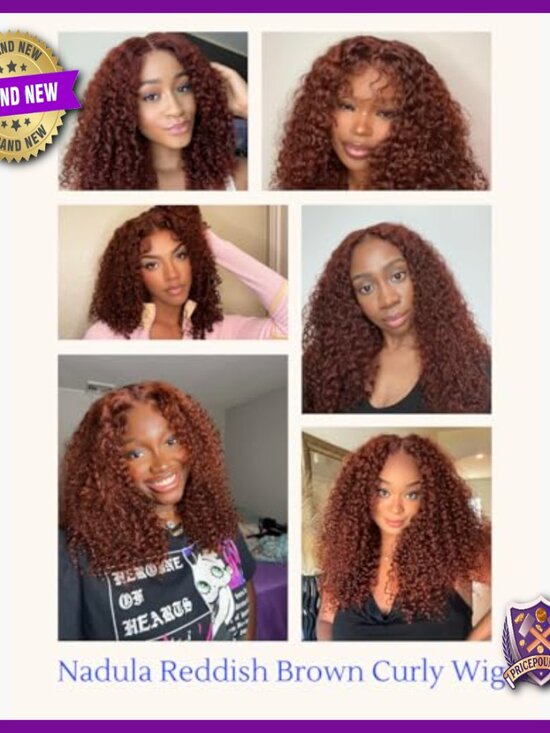 Glueless Human Hair Wig 16in Curly 150% Density Pre Cut HD Lace main image 4